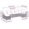 Set pohovek 7 pcs Šedá polyratan 3346469