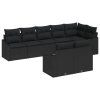 Set pohovek s polštářem 8 pcs Černá polyratan 3346773