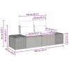 7-dílný zahradní sofa set s polštáři šedý polyratanový