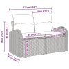 8-dílný set zahradních sofas s polštáři černý poly ratan
