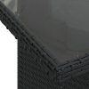 8-dílný set zahradních sofas s polštáři černý poly ratan