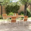 Zahradní jídelní souprava 5 pcs Masivní dřevěná akácie