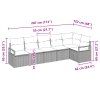 Set pohovek 6 pcs Světle šedá polyratan 3346402