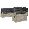 Set pohovek 8 pcs Světle šedá polyratan 3346432