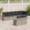 Set pohovek 8 pcs Světle šedá polyratan 3346432