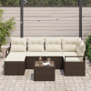 Set pohovek 7 pcs Hnědá polyratan 3346458
