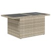 8dílný zahradní sofa set s polštáři světle šedý poly ratan