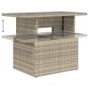 8dílný zahradní sofa set s polštáři světle šedý poly ratan