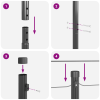Venkovní zapuštěný sloupek plotu 26 ks Šedá 3350139