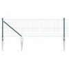 Plot s sloupkem Zelená 0,4 x 10 m Ocel a PVC 3350536