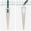 Plot s sloupkem Zelená 0,4 x 10 m Ocel a PVC 3350536