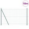 Plot s sloupkem Zelená 1,4 x 10 m Ocel a PVC 3350838