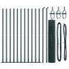Plot s sloupkem Zelená 1,2 x 25 m Ocel a PVC 3350845