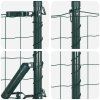 Plot s sloupkem Zelená 0,8 x 25 m Ocel a PVC 3350848