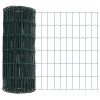 Plot s sloupkem Zelená 0,4 x 50 m Ocel a PVC 3350870