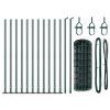 Plot s sloupkem Zelená 0,4 x 25 m Ocel a PVC 3350884