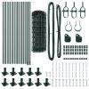 Plot s sloupkem Zelená 0,4 x 25 m Ocel a PVC 3350884