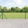 Plot s sloupkem Zelená 0,4 x 25 m Ocel a PVC 3350884