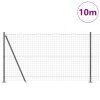 Plot s sloupkem Šedá 1,2 x 10 m Ocel a PVC 3350895