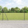 Plot s sloupkem Šedá 1,2 x 10 m Ocel a PVC 3350895
