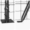 Plot s sloupkem Šedá 1,6 x 10 m Ocel a PVC 3350906