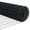 Plot s sloupkem Šedá 0,4 x 10 m Ocel a PVC 3350907