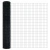 Plot s sloupkem Šedá 1,4 x 10 m Ocel a PVC 3350912