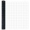 Plot s sloupkem Šedá 1,4 x 10 m Ocel a PVC 3350928