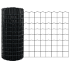Plot s sloupkem Šedá 0,6 x 25 m Ocel a PVC 3350932