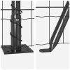 Plot s sloupkem Šedá 0,4 x 25 m Ocel a PVC 3350941