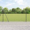 Plot s sloupkem Šedá 1,2 x 25 m Ocel a PVC 3350950