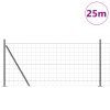 Plot s sloupkem Šedá 1 x 25 m Ocel 3350954