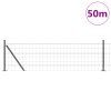 Plot s sloupkem Šedá 0,6 x 50 m Ocel a PVC 3350963