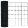 Plot s sloupkem Šedá 0,6 x 50 m Ocel a PVC 3350963