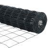 Plot s sloupkem Šedá 0,4 x 50 m Ocel a PVC 3350964