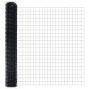 Plot s sloupkem Šedá 1,4 x 10 m Ocel a PVC 3350971
