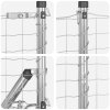Euro Fence s 7 sloupky 1,5x10 m z pozinkované oceli