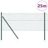 Plotový sloupek. Zelená 25 x 0,8 m (40 x 40 mm síť) Ocel a PVC 3351084