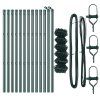 Plotový sloupek. Zelená 25 x 0,8 m (40 x 40 mm síť) Ocel a PVC 3351084