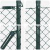 Plotový sloupek. Zelená 25 x 0,8 m (40 x 40 mm síť) Ocel a PVC 3351084
