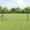 Plotový sloupek. Zelená 25 x 0,8 m (40 x 40 mm síť) Ocel a PVC 3351084