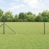 Plotový sloupek. Šedá 25 x 0,6 m (40 x 40 mm síť) Ocel a PVC 3351191
