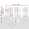 Svářený drátěný plot se 13 sloupky Zelená 0.4x100 m Ocel