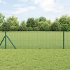 Svařovaný drátěný plot s 13 sloupky Zelený 0.8x100 m Ocel