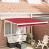 Markýza Červená 300 x 250 cm Polyester a hliník 3330154
