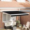 Markýza Černá 350 x 250 cm Polyester a hliník 3330334