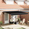 Plátno pro markýzu s Černá 400 × 300 cm Polyester 3330598