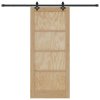 Posuvné dveře ORKDAL Hnědá 86 x 198,5 cm Masivní borové dřevo