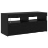 Televizní skříň 2 pcs Černý dub 260 x 37 x 40 cm
