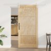 Posuvné dveře vidaXL s hardwarem 93x202 cm masivní dřevo borovice